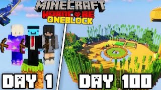 100 Days In One Block Hardcore Minecraft | Hindi #minecraft #minecraft100days