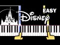 Disney INTRO Theme song - EASY Piano tutorial