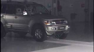 Crash Test 2001 Mitsubishi Montero / Pajero (5 M.P.H ) Front into Flat Barrier IIHS