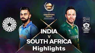 India vs South Africa ICC champions trophy 2017 full match highlights in HD || India vs South Africa