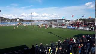 Fredrikstad FK corner og skudd over mot Bærum 1-1 28. april 2018