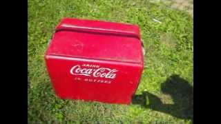 Metal 1950s Coke Cooler For SALE!