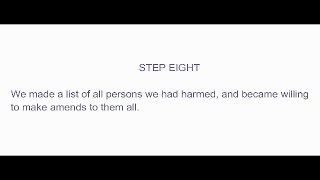 Step 8 - Narcotics Anonymous Original Basic Text - Grey Book