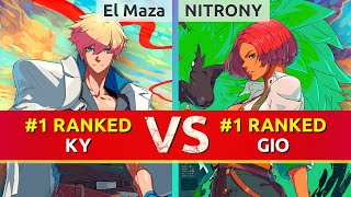 GGST ▰ El Maza | Dany (#1 Ranked Ky) vs NITRONY (#1 Ranked Giovanna). High Level Gameplay