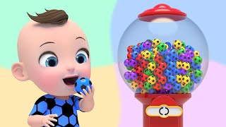 Color Gumball ⚽️ Machine Song! | Itsy Bitsy Spider Nursery Rhymes Playground | Baby & Kids Songs