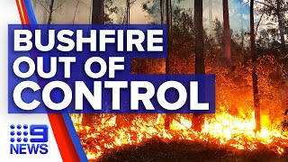 Out of control bushfire emergency I 9News Perth