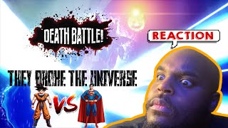 THEY BROKE THE UNIVERSE😳 | DEATH BATTLE! | Goku Vs Superman (REACTION)