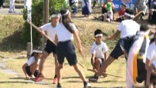 現和小学校の棒踊り・西之表市現和風本神社秋季大祭・種子島R5 10 28