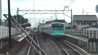 伊豆箱根鉄道大雄山線の岩原駅～相模沼田駅間を走行する5000系の前面展望