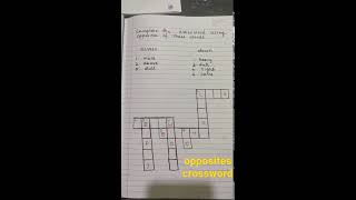 Try this Opposites Crossword for kids