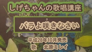 「バラよ咲きなさい」しげちゃんの歌唱レッスン講座 / 北原ミレイ・平成28年10月発売です。