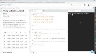 DayCare Python Using Multidimensional Array