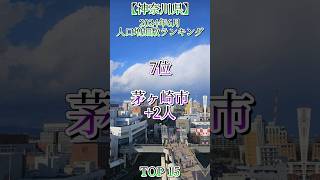 2024年6月・神奈川県市町村人口増加数ランキングTOP15　 #地理 #地理ネタ #日本地理 #人口増加 #神奈川