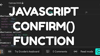 JavaScript confirm() Function With HTML Button Tutorial For Beginners #web #javascript #codewithsk