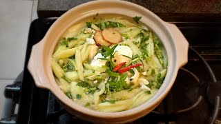 Authentic Cambodian Countryside Sour Soup with Elephant Ear \u0026 Fish | សម្លម្ជូស្រែក្តាតសាច់ត្រី