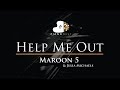 Maroon 5 & Julia Michaels - Help Me Out - Piano Karaoke / Sing Along / Cover with Lyrics