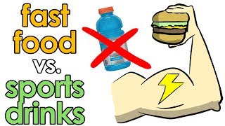 Fast Food Vs SPORTS DRINKS - Best For Performance? (Study)