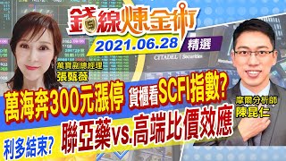 【錢線煉金術】聯亞藥.高端比價效應結束？萬海奔300元漲停 SCFI指數不回檔 貨櫃股價不會崩？(CC字幕) @中天財經頻道CtiFinance  精華版