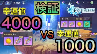 【プラエデ】検証☆幸運値１０００と４０００のドロップ率の違い