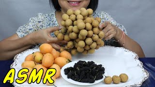 ASMR • Mayonchid, Mulberries \u0026 Longan Fruits • Eating Sounds • Light Whispers • Nana Eats