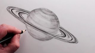 How to Draw Saturn: Tonal Pencil Drawing