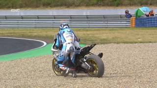 8H of Oschersleben 2019 - Crash between ERC-BMW \u0026 Team 33 Coyote Louit Moto