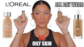 WHICH IS BETTER? L'OREAL TRUE MATCH (viral) SERUM VS (OG) FOUNDATION + WEAR TEST *oily skin*| MJ