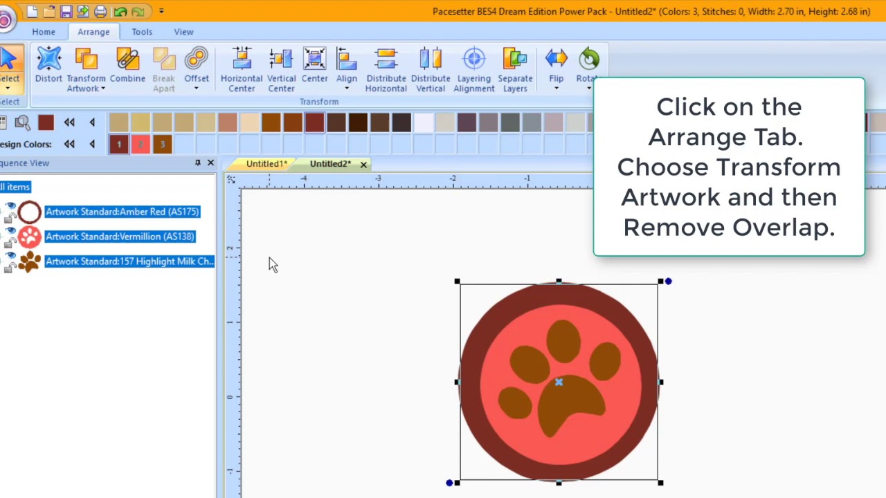 BES 4 Tutorial: Artwork Transformation Remove Overlap - YouTube