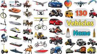 Vehicles Vocabulary ll 130 Vehicles Name in English With Pictures ll Transport Vehicles for Kids