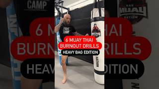 6 Muay Thai conditioning drills for heavy bag workouts 👊🥊 #muaythai #muaythaiworkout