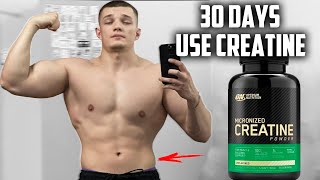 30 DAYS I USED CREATINE OPTIMUM NUTRITION EVERYDAY! THIS IS WHAT HAPPENED!