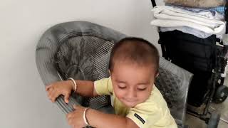 first time Prashiv climb up on the chair. #trending #viral #cute #funny #prashivtomar #baby