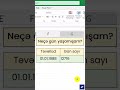 exceldə neçə gün yaşadığını hesabla innab microsoft excel