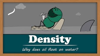 Density - Why does oil float on water? | #aumsum #kids #science #education #chil