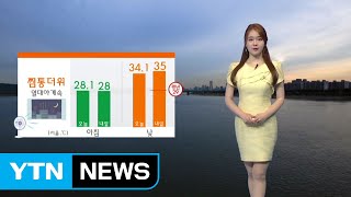 [날씨] 내일도 만만치 않은 더위...서울 낮 기온 35도 / YTN