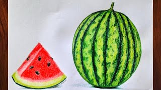 How to Draw Watermelon Easy / DRAWING WATERMELON / Watermelon Coloring / Drawing Watermelon 🍉