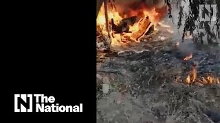 Burning vehicle found after Al Asad airbase rocket attack