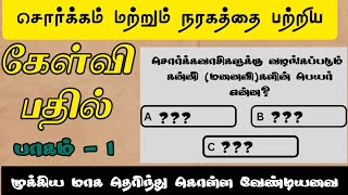 சொர்க்கம் மற்றும் நரகத்தை பற்றிய கேள்வி பதில்||quiz about hell and heaven in islam||islamictamilquiz