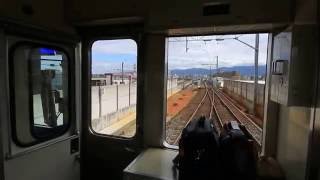 えちぜん鉄道　新幹線高架区間の前面展望　福井～福井口　Echizen Railway from Fukui Station to Fukuiguchi Station　(2016.8)