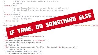 Don't let your methods change their behavior depending on incoming boolean flags!