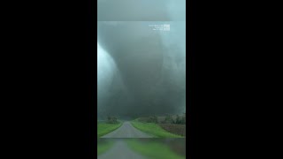 Watch Huge Tornado Spin Toward Iowa Town