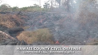 Lava Update: Flyover \u0026 Ground Footage (Nov. 5 Conference Call)