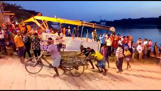 Durga Maa bisarjan at balurghat atreyee river, West bengal