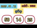 sasiri 0599 2025.01.12 lottery results lotherai dinum anka 0599 nlb jayaking show