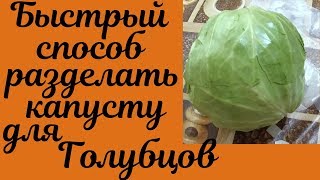 Капуста для голубцов в микроволновке. Как снять листья капусты для голубцов