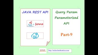 Java Rest API | Part-9 | Restful API with query param annotation