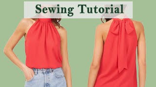 Sewing Halter Top| Sewing Tutorial