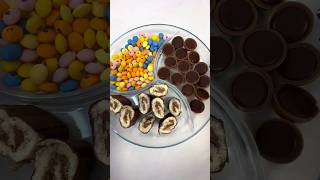 Filling Platter With Sweets  🍬🍭🥳 ASMR Toffifee MC Vitie's Chocolate Cake Roll #asmr #sweet #platter