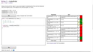 Codingbat - makesEnds (Java)
