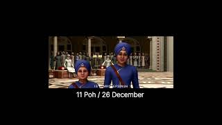 11 Poh/ 26 December #sikh #gurugobindsinghji #chaarsahibzaade #ammyvirk #short  #religion